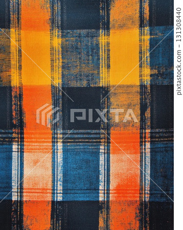 texture of a plaid fabric 131308440