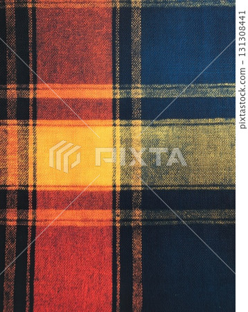 texture of a plaid fabric 131308441
