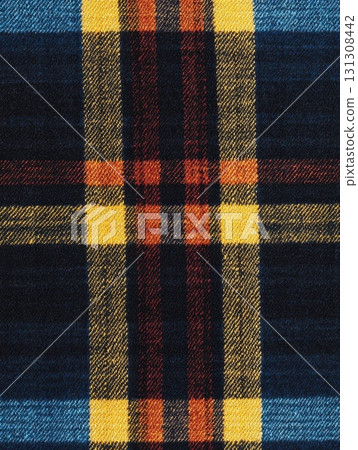 texture of a plaid fabric 131308442