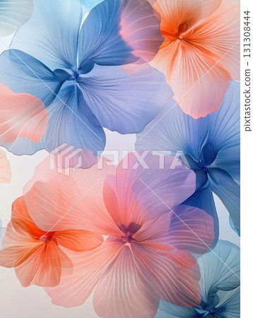 pink flowers on a white background 131308444
