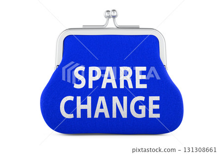 Spare Change, coin purse. 3D rendering 131308661