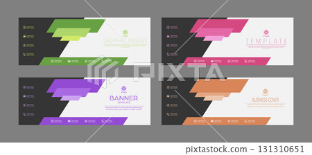 The layout of the banner, cover, poster, poster. A set of geometric style templates 131310651