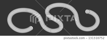 The spiral. An abstract element for the design. Stylized background of lines. A sinuous wavy line The spiral. An abstract element for the design. Stylized background of lines. A sinuous wavy line 131310752