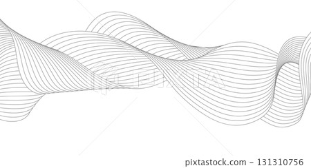 A pattern of smooth wavy lines. A template for creating a creative design. Vector illustration A pattern of smooth wavy lines. A template for creating a creative design. Vector illustration 131310756