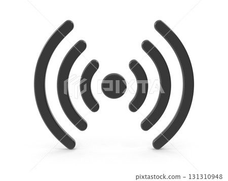 Wireless connectivity symbol 3d render Wireless connectivity symbol 3d render 131310948