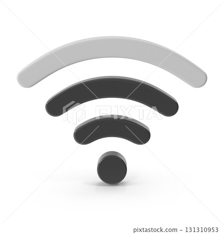 3d render of wi-fi symbol 131310953
