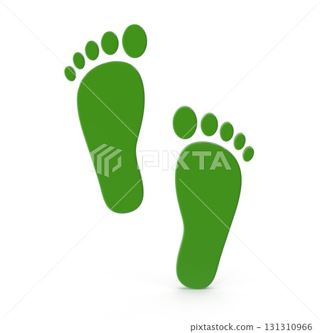 Green footprints symbolic representation of ecoconsciousness Green footprints symbolic representation of ecoconsciousness 131310966