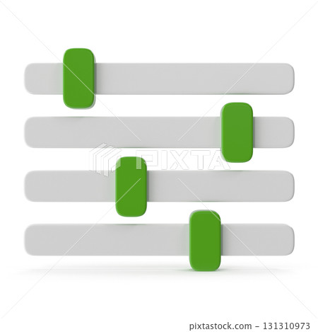 Sliders ui controls 3d render 131310973