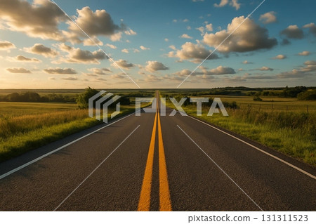 Desert Road Under Cloudy Sky 131311523