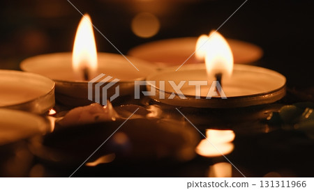 Water River with Floating Candles for Diwali Cultural Holiday Water River with Floating Candles for Diwali Cultural Holiday 131311966