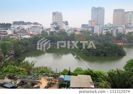 Hoan Kiem Lake in Hanoi, Vietnam 131312074