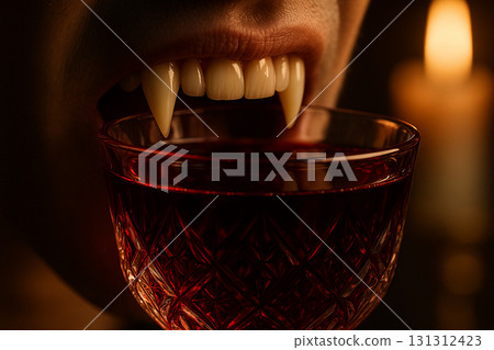 Candlelit carved pumpkin with sinister face glowing brightly in a close-up spooky Halloween shot. 131312423