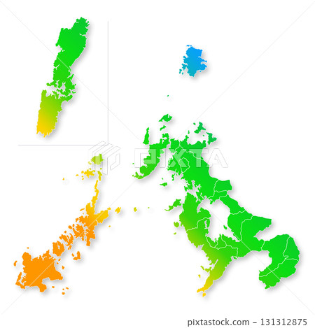 長崎縣市鎮地圖 長崎縣市鎮地圖 131312875