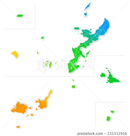 沖繩縣市地圖 131312916