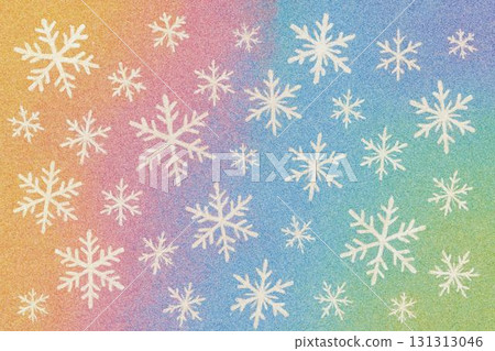 Wallpaper Snowflake Rainbow Color Sand Art 131313046