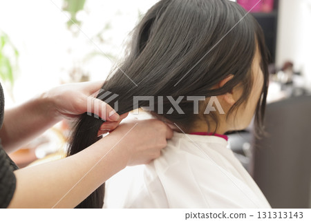 Hair care, beauty and hair cutting treatment scenes 131313143