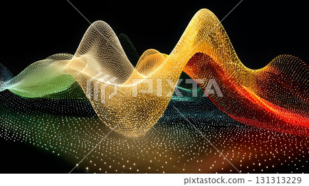 A virtual world created by digital matrix data waveforms 131313229