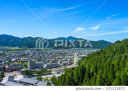 從五重塔眺望福井縣勝山市的街道 從五重塔眺望福井縣勝山市的街道 131313871