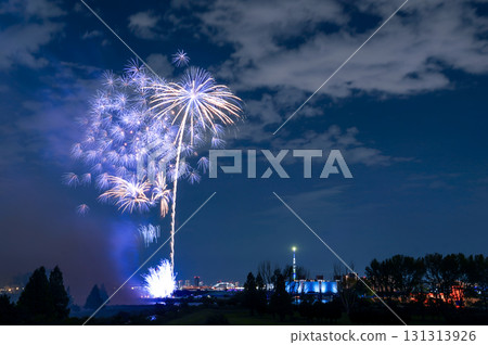 "Tokyo" Kita Ward Fireworks Festival RED×BLUE SPARKLE GATE 2025 Kita Ward 131313926