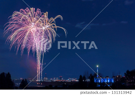 "Tokyo" Kita Ward Fireworks Festival RED×BLUE SPARKLE GATE 2025 Kita Ward 131313942