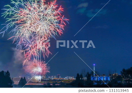 "Tokyo" Kita Ward Fireworks Festival RED×BLUE SPARKLE GATE 2025 Kita Ward 131313945