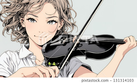 A woman playing a violin A woman playing a violin 131314103