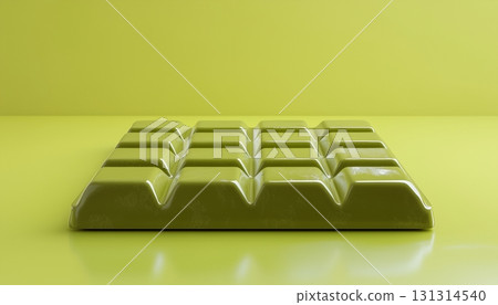 Matcha chocolate bar sweet green cube snack for relaxation food 131314540