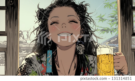 一個女人喝啤酒 一個女人喝啤酒 131314851