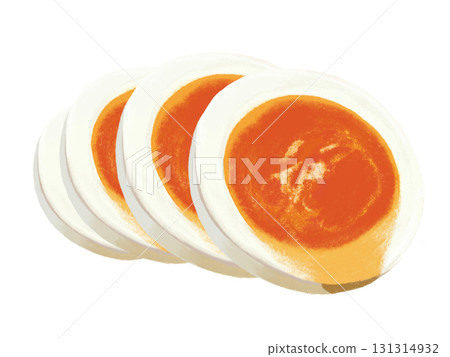 4 slices of soft-boiled eggs 131314932