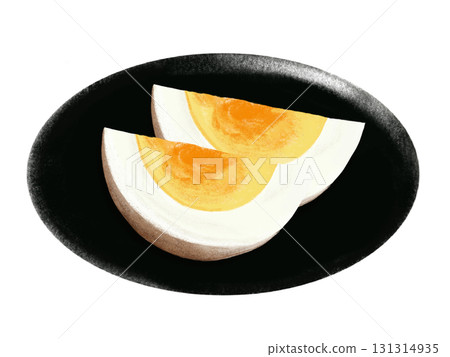 2 塊水煮蛋角（黑色盤子） 131314935