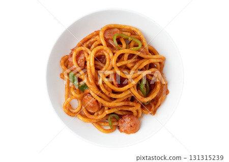 Delicious Neapolitan spaghetti on a transparent background (png) 131315239
