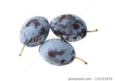 Three prunes on a transparent background (png) 131315879