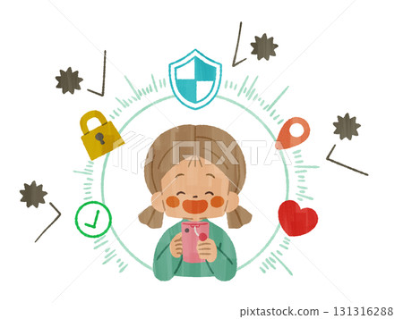 Girl protected by smartphone security - Gash Girl protected by smartphone security - Gash 131316288