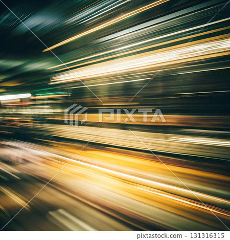 The image shows blurred lights in motion, creating an abstract The image shows blurred lights in motion, creating an abstract 131316315