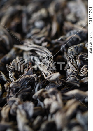 High-quality dried tea leaves ready for brewing 131317014