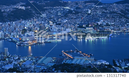 Nagasaki Port night view (taken from Mount Inasa, Nagasaki Japan) Nagasaki Port night view (taken from Mount Inasa, Nagasaki Japan) 131317740