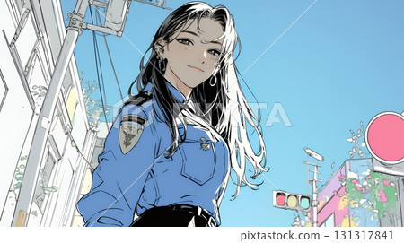 Female security guard 131317841