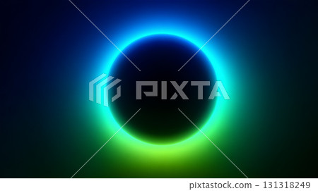 一個帶有奇妙光環的黑色圓圈 131318249