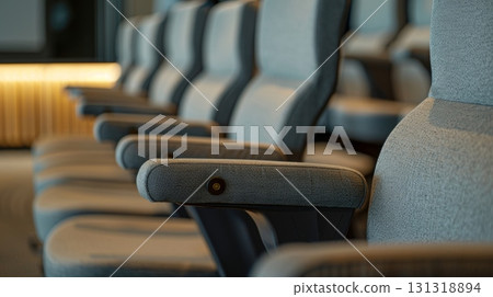 Empty conference room with modern chairs waiting for meeting 131318894