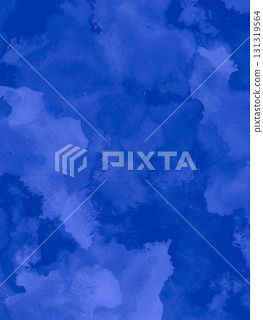 Deep navy blue watercolor background with blue and white smudges 131319564