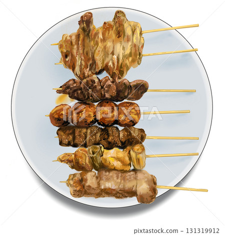 Charcoal-grilled chicken 131319912