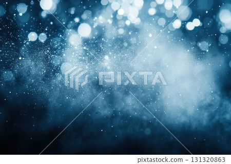 Dazzling blue bokeh lights create a magical atmosphere at night 131320863