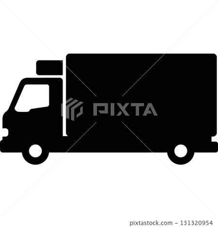 truck icon vector black color for transportation vehicle truck icon vector black color for transportation vehicle 131320954