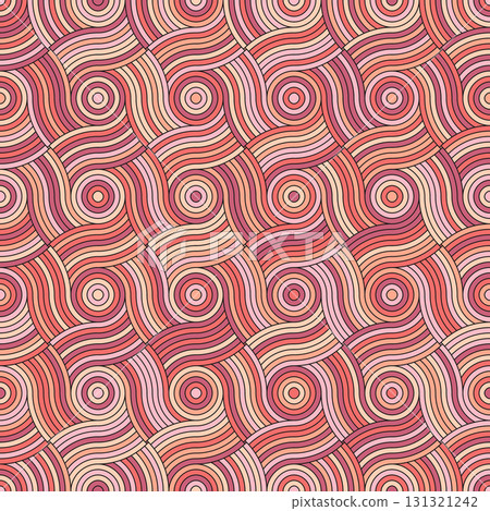 Seamless abstract ornament of smooth lines. Template for packaging, clothing, covers, textiles and creative ideas 131321242