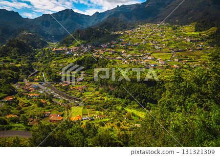 Green farmlands and famous Sao Vicente on the steep slopes Green farmlands and famous Sao Vicente on the steep slopes 131321309