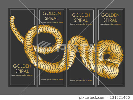 The golden spiral. A design template for the design of a cover, banner, poster. A luxurious composition for interior design, decorations and creative ideas 131321460