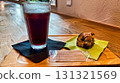 Iced coffee and chocolate scone 131321569