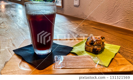 Iced coffee and chocolate scone Iced coffee and chocolate scone 131321569