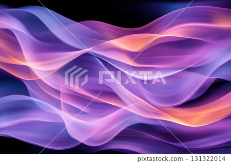 Colorful abstract waves creating a dynamic visual flow in a dark background Colorful abstract waves creating a dynamic visual flow in a dark background 131322014
