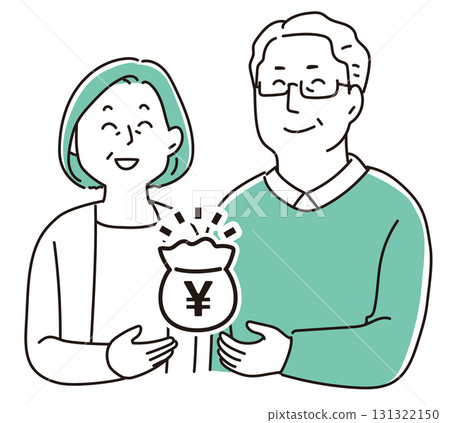 有資產的老年夫婦_單色 有資產的老年夫婦_單色 131322150